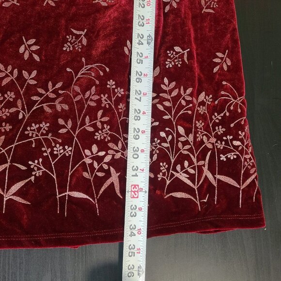 Vintage Mine Red Velvet Y2K Tank Dress Made in USA Embossed Party Sexy 2XL - Picture 5 of 9